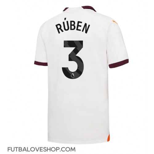 Dres Manchester City Ruben Dias #3 Preč 2023-24 Krátky Rukáv